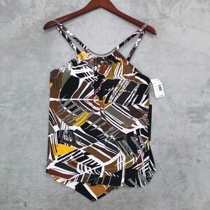 Magicsuit " Leaf Through" Angelika Tankini Top Size 12 New